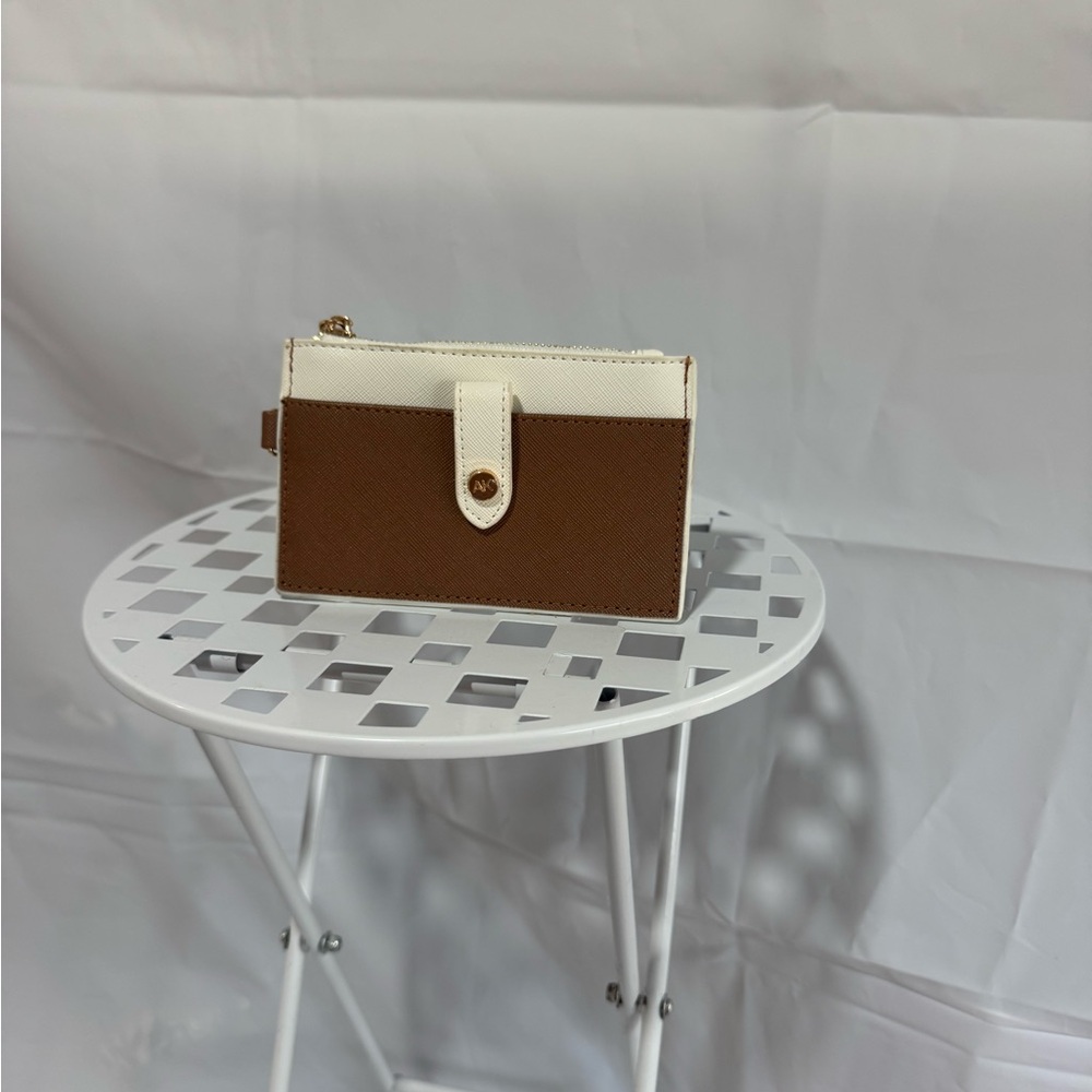 Anne Klein Elegant Brown and White Women's Wallet